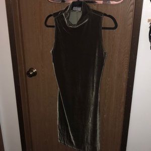 Velvet Turtleneck Dress